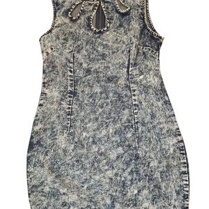 American Bazi Blue Denim Mini Dress